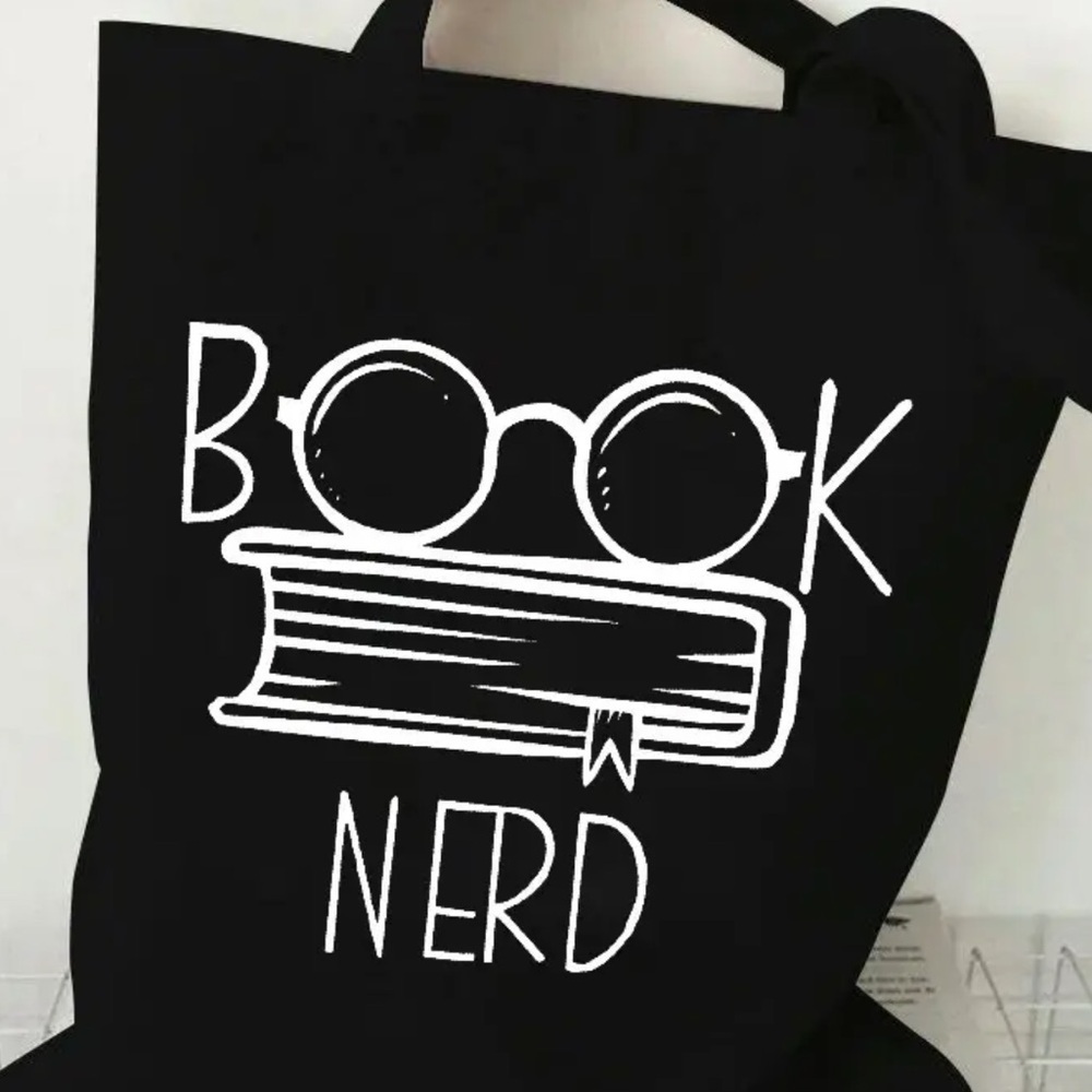 Minimalist Book Nerd tote!